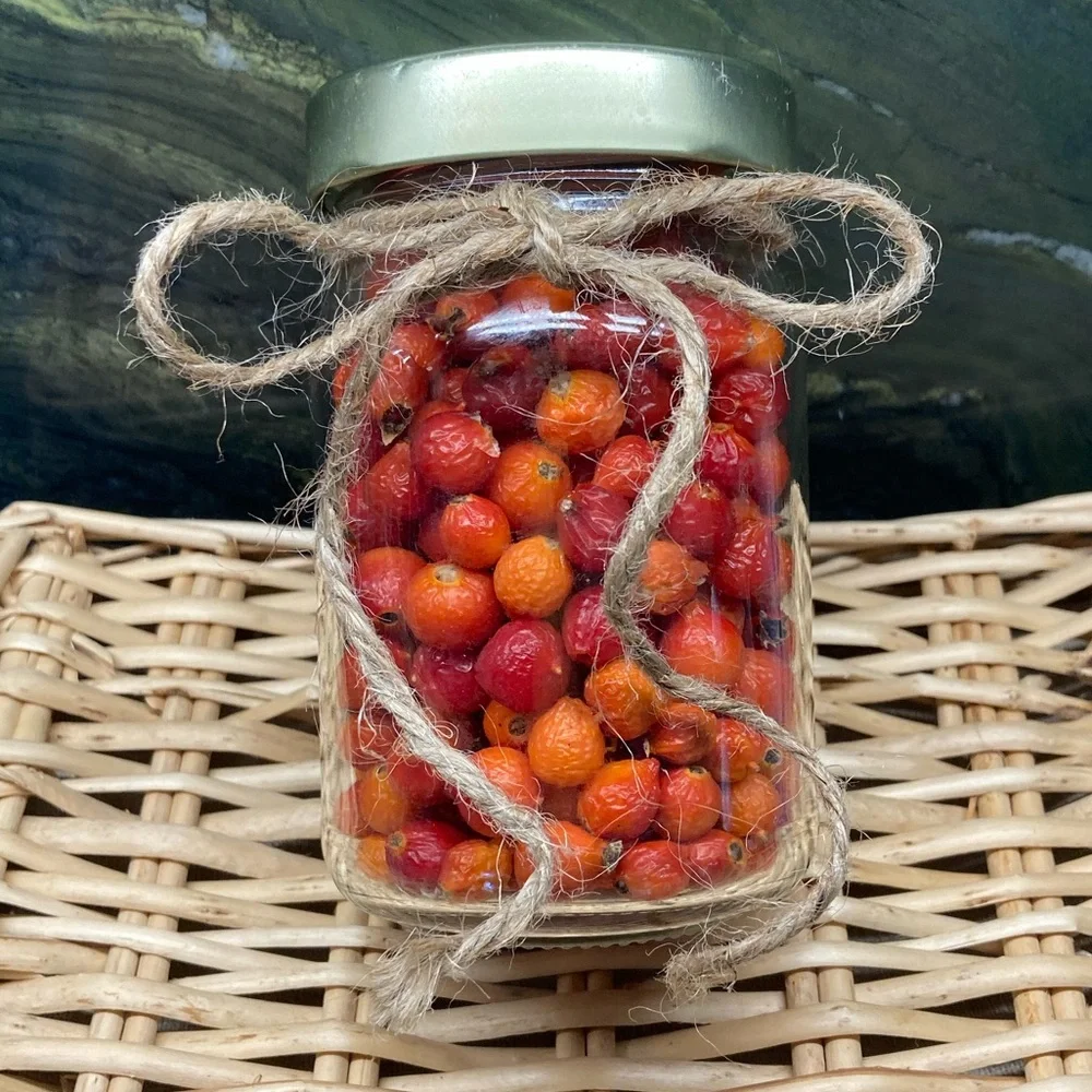 Wild Rose Hips Organic Hand Crafted Bath Soak Gift Jar New